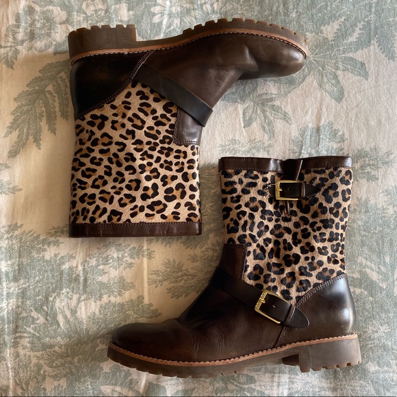 Sperry Britt Brown Leather and Leopard Boots - Picture 6 of 10